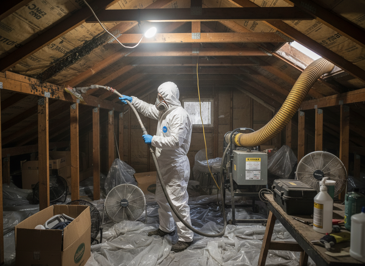 Attic Mold Remediation in Edwards, CA